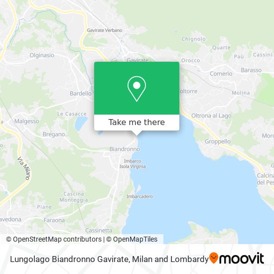 Lungolago Biandronno Gavirate map