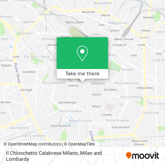Il Chioschetto Calabrese Milano map