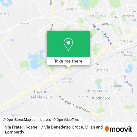 Via Fratelli Rosselli / Via Benedetto Croce map