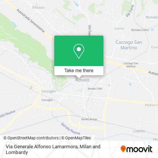 Via Generale Alfonso Lamarmora map