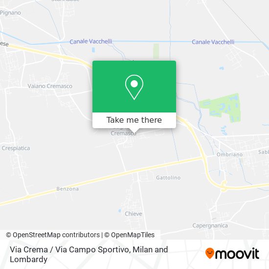Via Crema / Via Campo Sportivo map