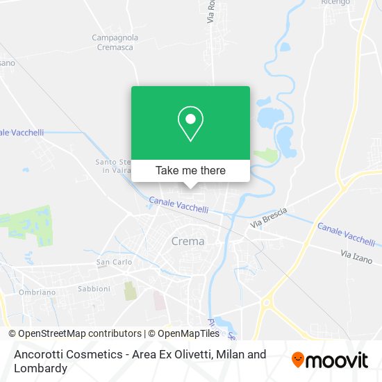Ancorotti Cosmetics - Area Ex Olivetti map
