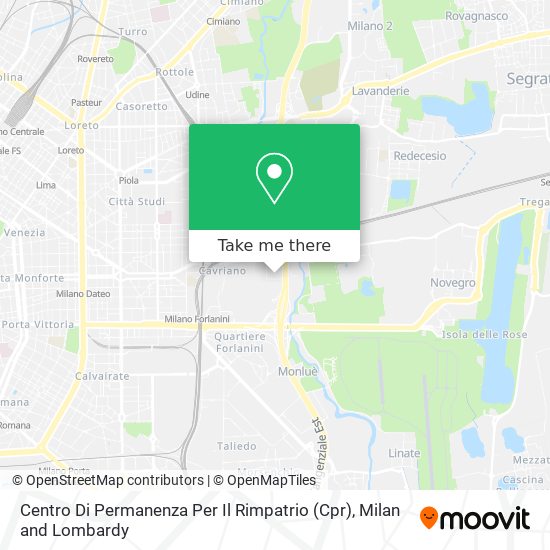 Centro Di Permanenza Per Il Rimpatrio (Cpr) map
