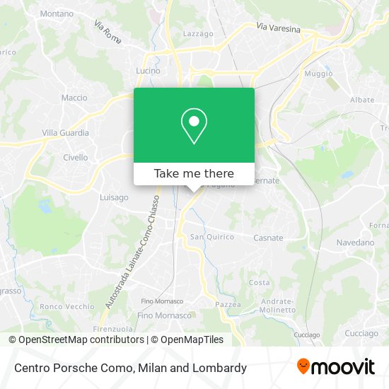 Centro Porsche Como map