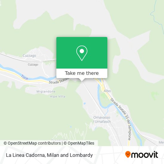 La Linea Cadorna map