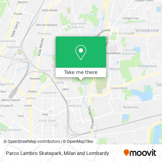 Parco Lambro Skatepark map