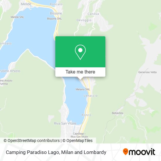 Camping Paradiso Lago map
