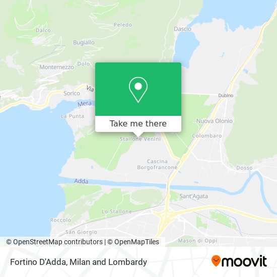 Fortino D'Adda map