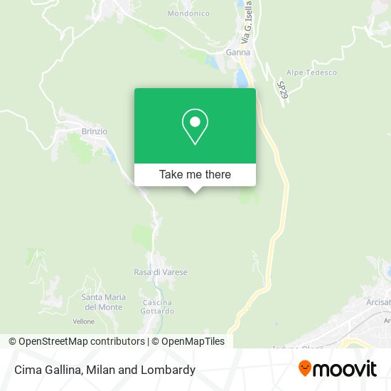 Cima Gallina map