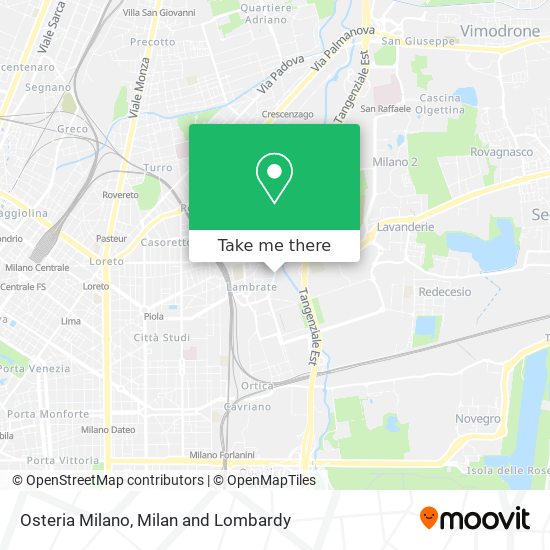 Osteria Milano map