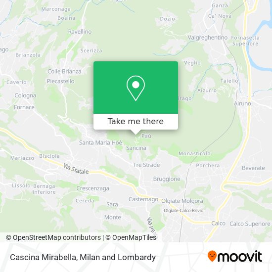 Cascina Mirabella map