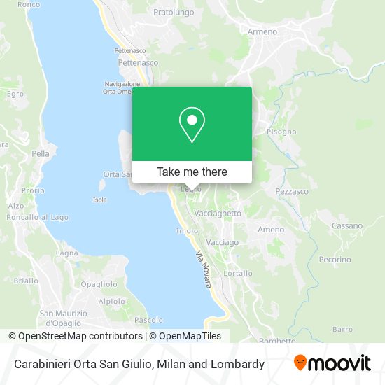 Carabinieri Orta San Giulio map
