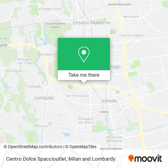 Centro Dolce Spaccioutlet map