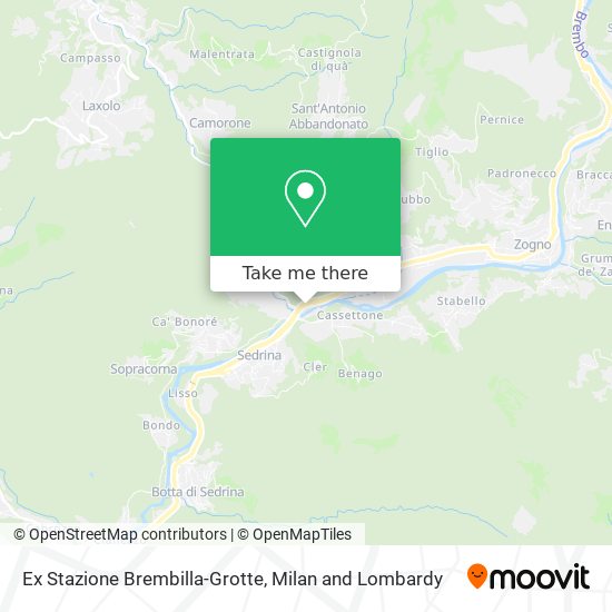 Ex Stazione Brembilla-Grotte map