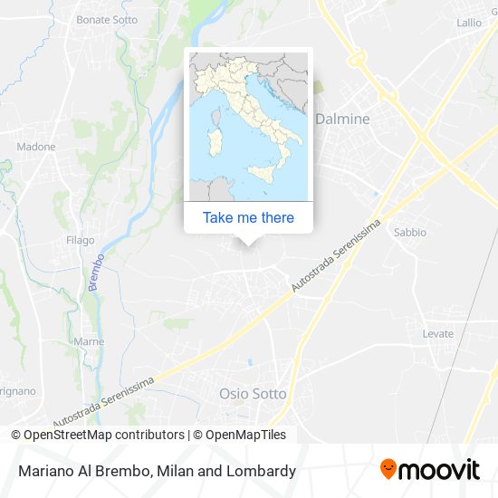 Mariano Al Brembo map