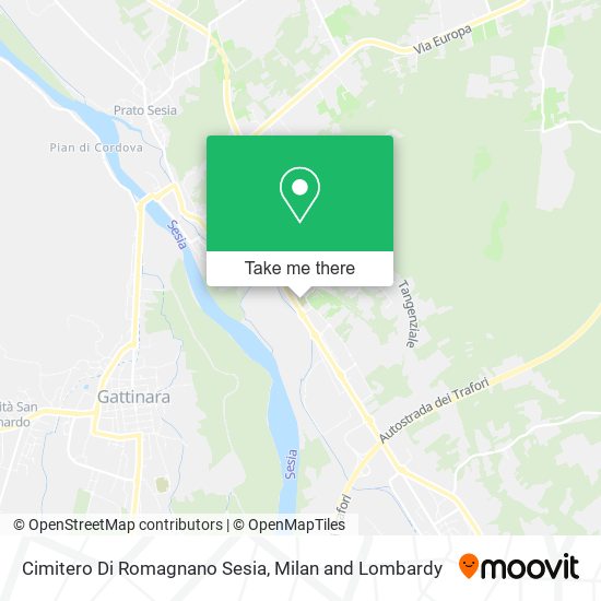 Cimitero Di Romagnano Sesia map