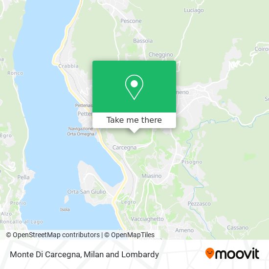 Monte Di Carcegna map