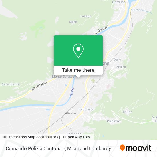 Comando Polizia Cantonale map
