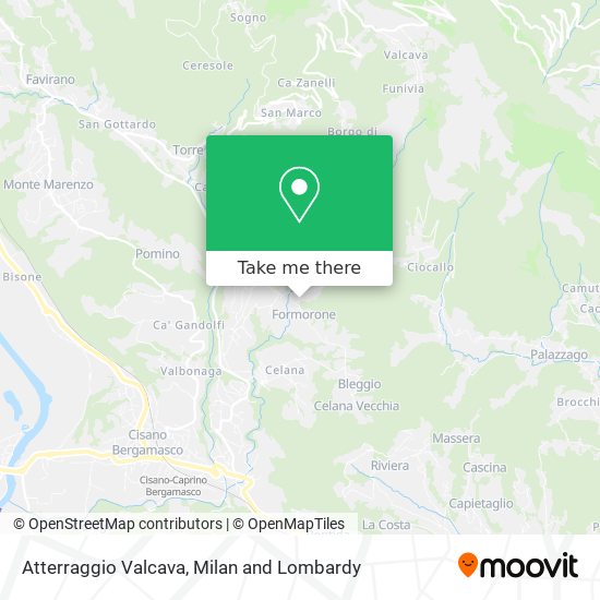 Atterraggio Valcava map