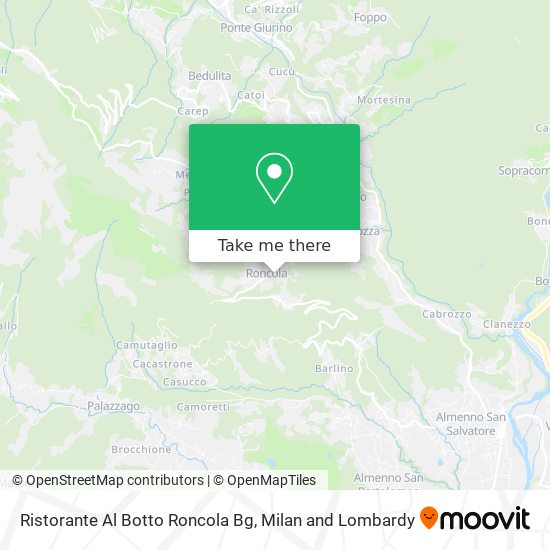 Ristorante Al Botto Roncola Bg map