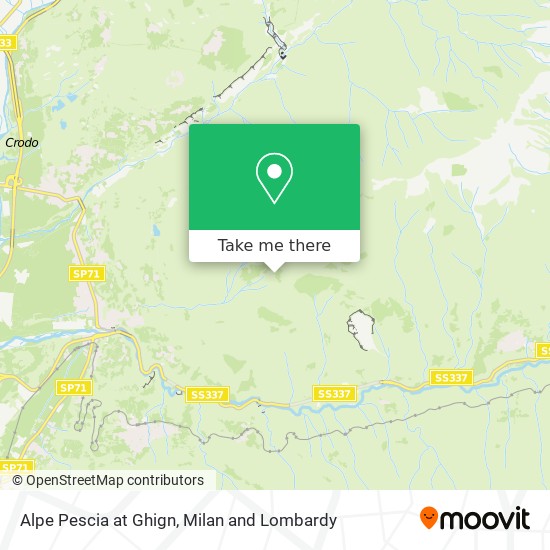 Alpe Pescia at Ghign map