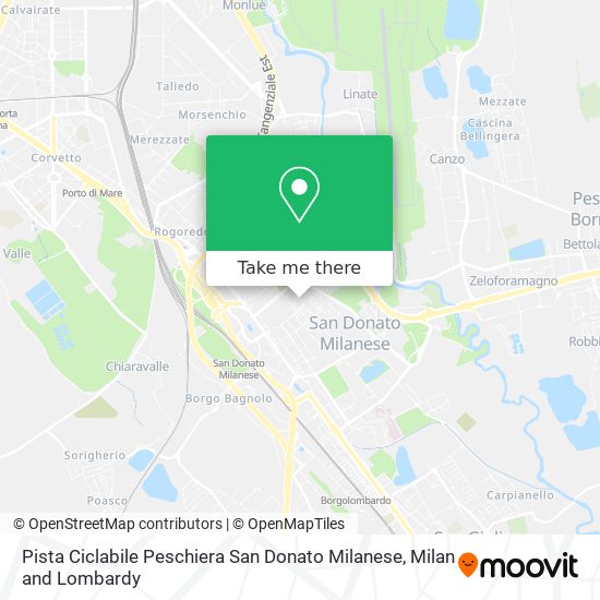 Pista Ciclabile Peschiera San Donato Milanese map