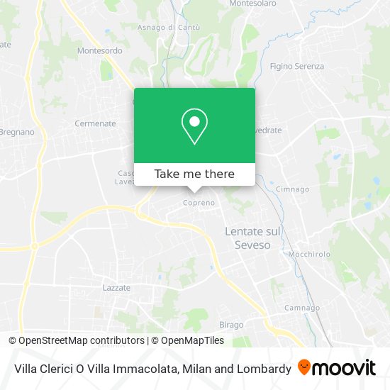 Villa Clerici O Villa Immacolata map