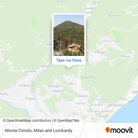 Monte Cimolo map