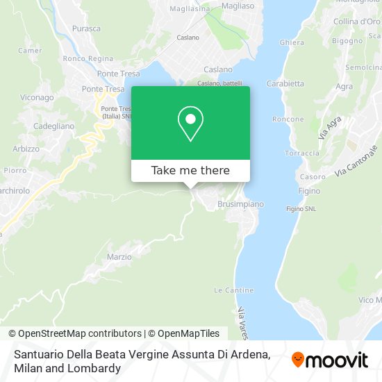 Santuario Della Beata Vergine Assunta Di Ardena map