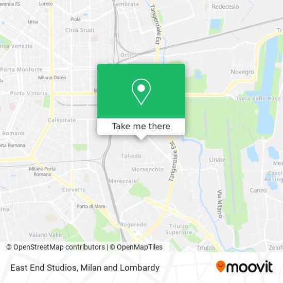 East End Studios map
