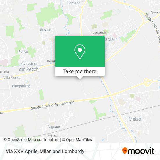 Via XXV Aprile map