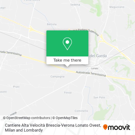 Cantiere Alta Velocità Brescia-Verona Lonato Ovest map