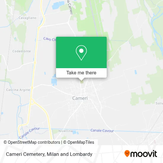 Cameri Cemetery map