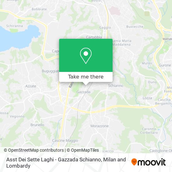 Asst Dei Sette Laghi - Gazzada Schianno map