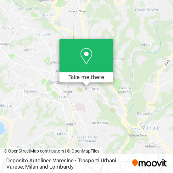 Deposito Autolinee Varesine - Trasporti Urbani Varese map