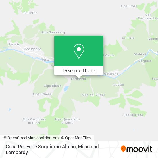 Casa Per Ferie Soggiorno Alpino map
