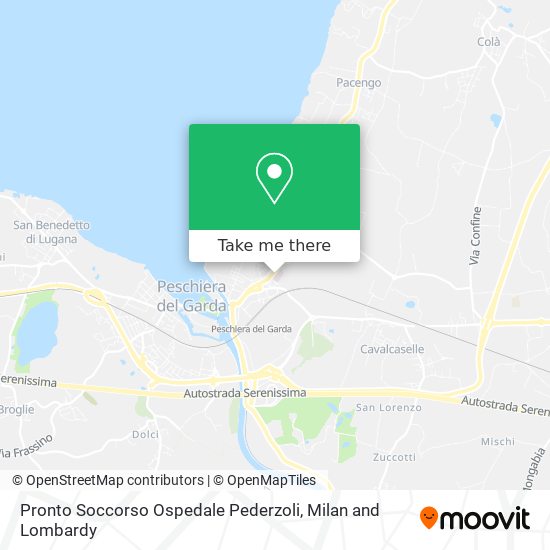 Pronto Soccorso Ospedale Pederzoli map