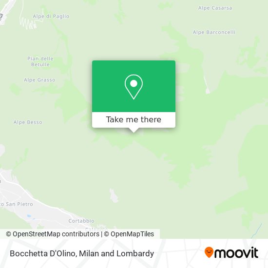 Bocchetta D'Olino map