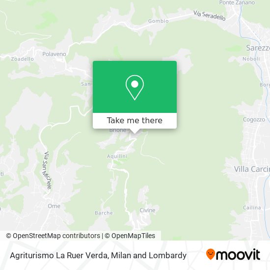 Agriturismo La Ruer Verda map
