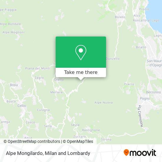 Alpe Mongilardo map