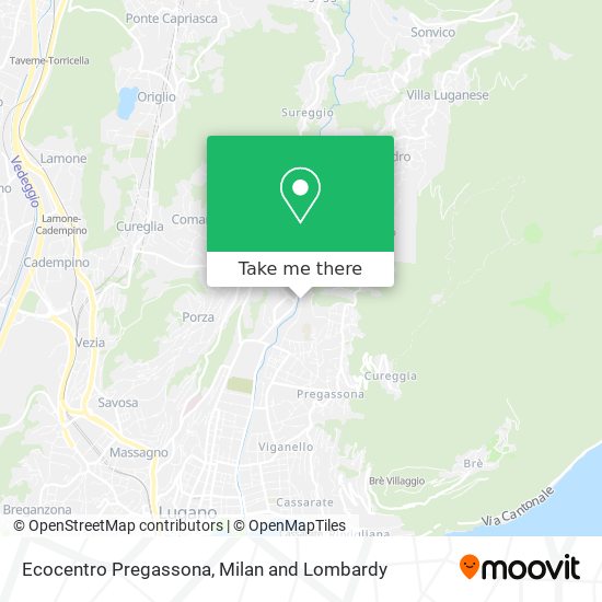 Ecocentro Pregassona map