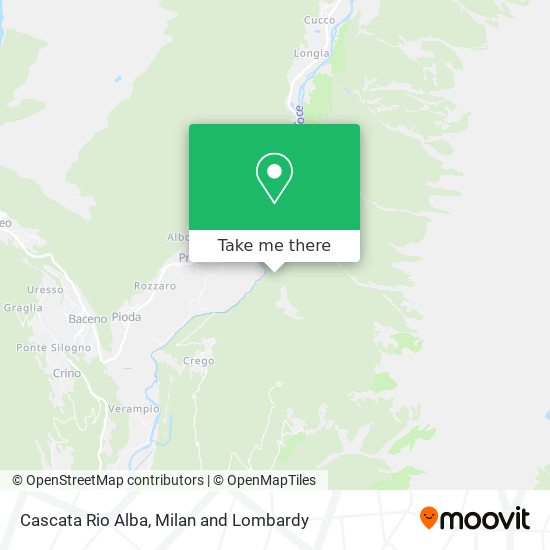 Cascata Rio Alba map