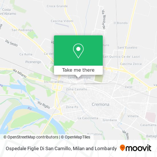Ospedale Figlie Di San Camillo map