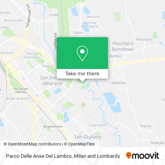 Parco Delle Anse Del Lambro map