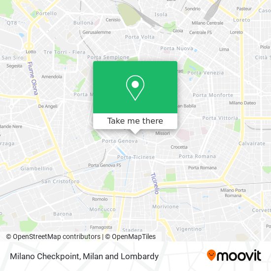 Milano Checkpoint map