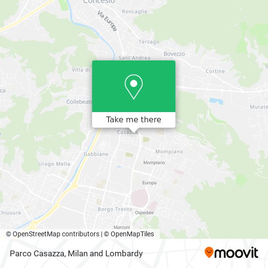 Parco Casazza map