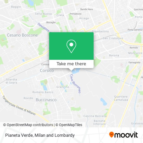 Pianeta Verde map