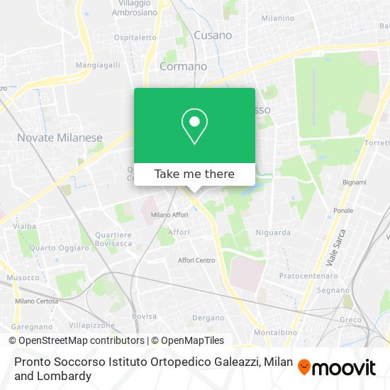 Pronto Soccorso Istituto Ortopedico Galeazzi map