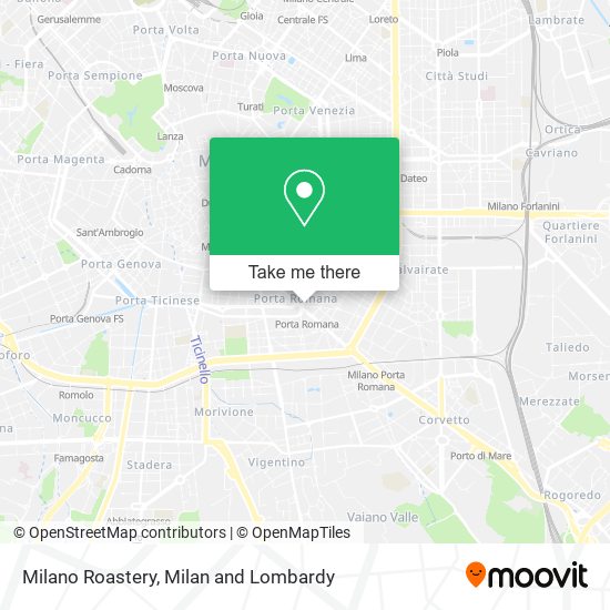 Milano Roastery map