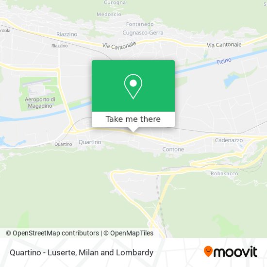 Quartino - Luserte map